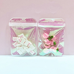 Бледно-Розовый Прямоугольник пластиковые почтовый замок сумки, многоразовые упаковочные пакеты, мешок с самоуплотнением, розовый жемчуг, 15x10 см, 50 шт / пакет