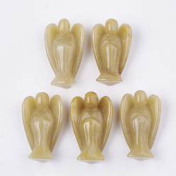 Топаз Нефрит Натуральный топаз украшения дисплей нефрита, ангел, 48~52x30~32x18~20 мм