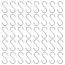 Нержавеющая Сталь Цвет 60шт 304 крючки S-образной формы из нержавеющей стали, цвет нержавеющей стали, 41x28x2 мм