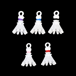 (52) Непрозрачная лаванда Подвески из эмали и сплава, стойки покрытие, прелести бадминтона, окрашеные, без кадмия, без никеля и без свинца, разноцветные, 14.5x9~10 мм, отверстие : 1.6 мм