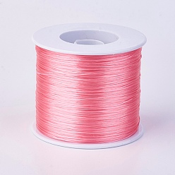 Бледно-фиолетовый Красный Плоская эластичная кристаллическая струна, эластичная нить для бисера, для изготовления эластичного браслета, бледно-фиолетовый красный, 0.7 мм, около 546.8 ярдов (500 м) / рулон
