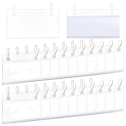 Прозрачный Пвх ценники, для полки товаров, прозрачные, 5.7x10 см