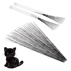 Черный 100шт. нейлоновая борода, принадлежности для изготовления кукол, чёрные, 130x0.01 мм