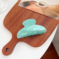 Аквамарин Акриловые коготь заколки, аксессуары для волос для женщин и девочек, аквамарин, 82x41 мм