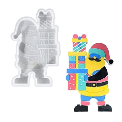 Santa Claus Рождественские темы силиконовые формы для свечей своими руками, формы для литья смолы, белые, Дед Мороз, 200x125x19 мм