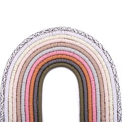 (52) Непрозрачная лаванда 10 нити 10 цвета плоские круглые бусины из полимерной глины ручной работы, диск хейши бусины для гавайских серег браслет ожерелья ювелирных изделий, разноцветные, 6x1~0.5 мм, отверстие : 2 мм, около 320~447 шт / нитка, 15.75~17.7'' (40~44.95 см), 1 прядь / цвет