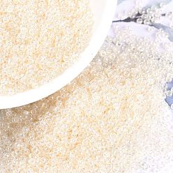 (RR3504) Прозрачный Бледно-бежевый Блеск Миюки круглые бусины рокайль, японский бисер, 15/0, (rr 3504) прозрачный бледно-бежевый блеск, 1.5 мм, Отверстие : 0.7 мм , около 27777 шт / 50 г