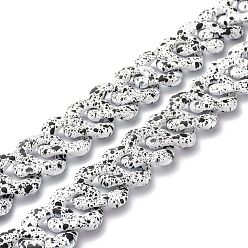 Weiß Spritzlackierte ccb kunststoffpanzerketten, Twist, Karo, weiß, 32x30x7 mm, 39.37 Zoll (1 m)/Strang