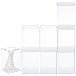 Прозрачный 8Витрины для пластиковых фигурок из PS, прямоугольные, прозрачные, 7.7x6.5x10.8 см