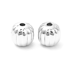 Платина Пластиковые бусины ccb, тыква, платина, 15.4x14.6 мм, отверстие : 3.5 мм