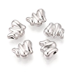 Платина CCB пластиковые шарики, слеза, платина, 14x11x7.5 мм, отверстие : 2.2 мм