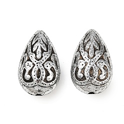 Античное Серебрянное Покрытие Слеза антикварные акриловые бусины, античной посеребренные, 18x11x7 мм, отверстие : 2 мм, Около 640 шт / 500 г