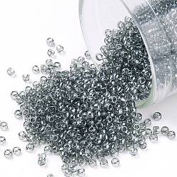 (113) Black Diamond Transparent Luster Круглые бусины toho, японский бисер, (113) черный алмаз прозрачный блеск, 15/0, 1.5 мм, отверстие : 0.7 мм, Около 135000 шт / фунт