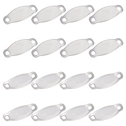 Stainless Steel Color 304 Stainless Steel Links Connectors, Oval, Stainless Steel Color, 41.5x18x1mm, Hole: 5.5x5.5mm, 20pcs/box