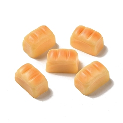 Сэнди Коричневый Кабошоны из непрозрачной смолы, имитация еды, декодирование, хлеб, песчаный коричневый, 22.5x14x14 мм