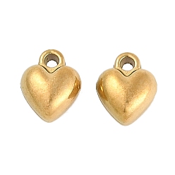 Сердце Ионное покрытие (ip) 304 брелоки из нержавеющей стали, реальный 18 k позолоченный, сердце, 8x6x4 мм, отверстие : 1 мм