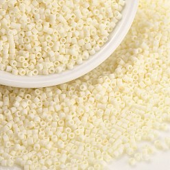 Кукурузный Шелк Цилиндрический бисер, матового цвета, единый размер, цвет колоса кукурузы, 2x1.3~1.5 мм, отверстие : 0.8~1 мм, около 40000 шт / упаковка, 450 г / мешок