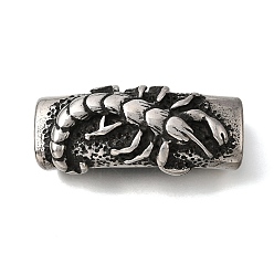 Scorpion 304 из нержавеющей стали слайд прелести, для изготовления кожаных браслетов, прямоугольные, античное серебро, скорпион, 44x19.5x11.5 мм, отверстие : 12.5x6.5 мм