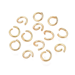 Золотой 304 из нержавеющей стали открыты кольца прыжок, круглые, золотые, 5x0.8 мм, внутренний диаметр: 3~3.5 мм, 20 датчик, около 304 шт / упаковка