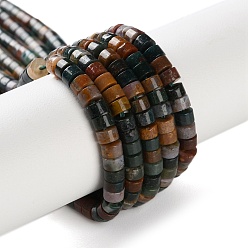 Океанический Джаспер Океан Природный яшмы бисер нитей, Heishi бусы, Плоский круглый / диск, 4x2~2.5 мм, отверстие : 0.7 мм, около 154 шт / нитка, 15.35'' (39 см)