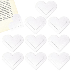 Белый 10 шт. защитные уголки в форме сердца из искусственной кожи, для любителей книг, писателей, читателей, белые, 50x61x1.5 мм
