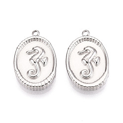 Нержавеющая Сталь Цвет 304 овал из нержавеющей стали с подвесками в виде морского домика, цвет нержавеющей стали, 23.5x15x3 мм, отверстие : 1.6 мм