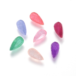 Mixed Color K9 Glass Rhinestone Cabochons, Pointed Back, Faceted, Teardrop, Mixed Color, 10x5x3.5mm