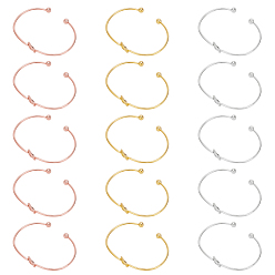 (52) Непрозрачная лаванда 15шт 3 цвета сплав полые сердца открытые манжеты браслеты набор для женщин, разноцветные, внутренний диаметр: 2-1/2 дюйм (6.5 см), 5 шт / цвет