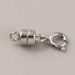 Платина Сплав магнитные застежки, с застежками пружинного кольца, колонка, платина, 19 мм, колонка: 11.5x5 мм, отверстие : 1.8 мм