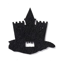 Black Wool Felt Haunted House Party Decorations, Halloween Themed Display Decorations, for Decorative Tree, Banner, Garland, Black, 56x56x2mm