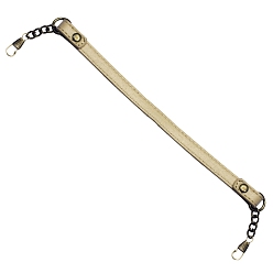 Светло-хаки Удлинительные цепочки для сумок из искусственной кожи, с антикварными бронзовыми железными крючками и цепочкой для бордюров, светлый хаки, 35x0.5 см