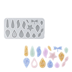 Rectangle Силиконовые формы для подвесок пищевого класса своими руками, формы для литья смолы, прямоугольные, 286x148x8 мм