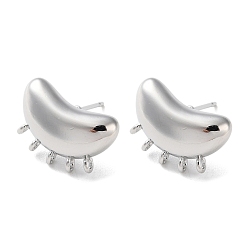 Платина Изделия из латуни, с петлей, платина, 11x16x4 мм, отверстие : 1.2 мм, штифты : 0.5 мм