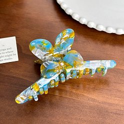 Желтый Заколки-клочья из ацетата целлюлозы с бантом, аксессуары для волос для женщин и девочек, желтые, 106 мм