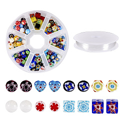 (52) Непрозрачная лаванда Стекло ручной работы тысячецветник бисера, разнообразные, разноцветные, 15x13x3.2 см