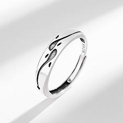 Античное Серебро 925 регулируемые кольца из стерлингового серебра для мужчин, античное серебро, внутренний диаметр: регулируемый