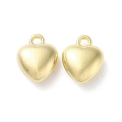 Золотой Пластмассовые подвески ccb, сердце прелести, золотые, 14x11x5.5 мм, отверстие : 1.8 мм