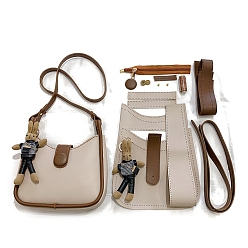 Белый Наборы сумок на плечо своими руками, включая материалы сумки из искусственной кожи, белые, 250x210x70 мм