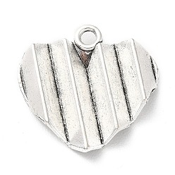 Antique Silver Tibetan Style Alloy Pendants, Heart, Antique Silver, 22x23x3.5mm, Hole: 2.2mm, about 180pcs/500g
