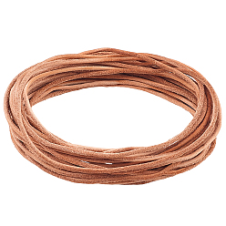 Темный Лосось 5 шнур из матовой коровьей кожи своими руками, аксессуары для одежды, круглые, темный лосось, 1.5 мм, около 5.47 ярдов (5 м) / комплект