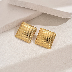 Квадрат 201 из нержавеющей стали серьги, простые и универсальные женские украшения, квадратный, 23 мм