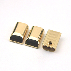 Light Gold Застежка-молния для сумки из сплава, аксессуары для замены хвоста молнии сумки, прямоугольные, золотой свет, 1.6x1x0.9 см