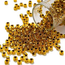 (745) Copper Lined Marigold Тохо 6/0 круглые бусины, японский бисер, (745) бархатцы с медной подкладкой, 4 мм, отверстие : 1.5 мм, Около 840 шт / 50 г