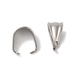 Нержавеющая Сталь Цвет Не тускнеет 201 защелкивающиеся дужки из нержавеющей стали, цвет нержавеющей стали, 8x7x4.5 мм