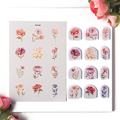 Разноцветный Серьги из полимерной глины с цветочным узором бумага для переноса воды, украшение подвески из глины, водорастворимые наклейки, красочный, 138x95 мм