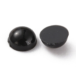 Черный Акриловый кабошоны, полукруглый, поделка глаза для изготовления кукол, чёрные, 3x1 мм