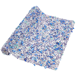 Royal Blue Hotfix Rhinestone Sheet, Resin & Stone Chips & Seed Beads Trim for Garment Bag Shoe, Rectangle, Royal Blue, 210x315x2.4mm