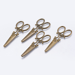 Античная Бронза Сплавочные сеттинги для кулона (стразы), тибетский стиль, резать ножницами, без свинца, без кадмии и без никеля, античная бронза, 60x25x2 мм, отверстие : 13.5 мм , пригодный для стразов 2 мм