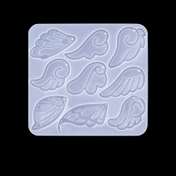 Wing Силиконовые формы, формы для подвесок, формы для литья гипсовой смолы, белые, крыло, 95x102x4 мм