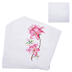 Белый Хлопковая ткань для вышивки, квадратный, белые, 248x248x0.5 мм